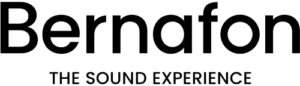 The image shows the Bernafon logo with the words Bernafon in large black letters and the slogan The Sound Experience in smaller black letters below.
